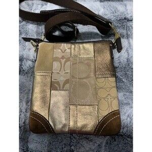Vintage COACH Holiday Patchwork Swingpack Crossbody Bag - Y2K 2006